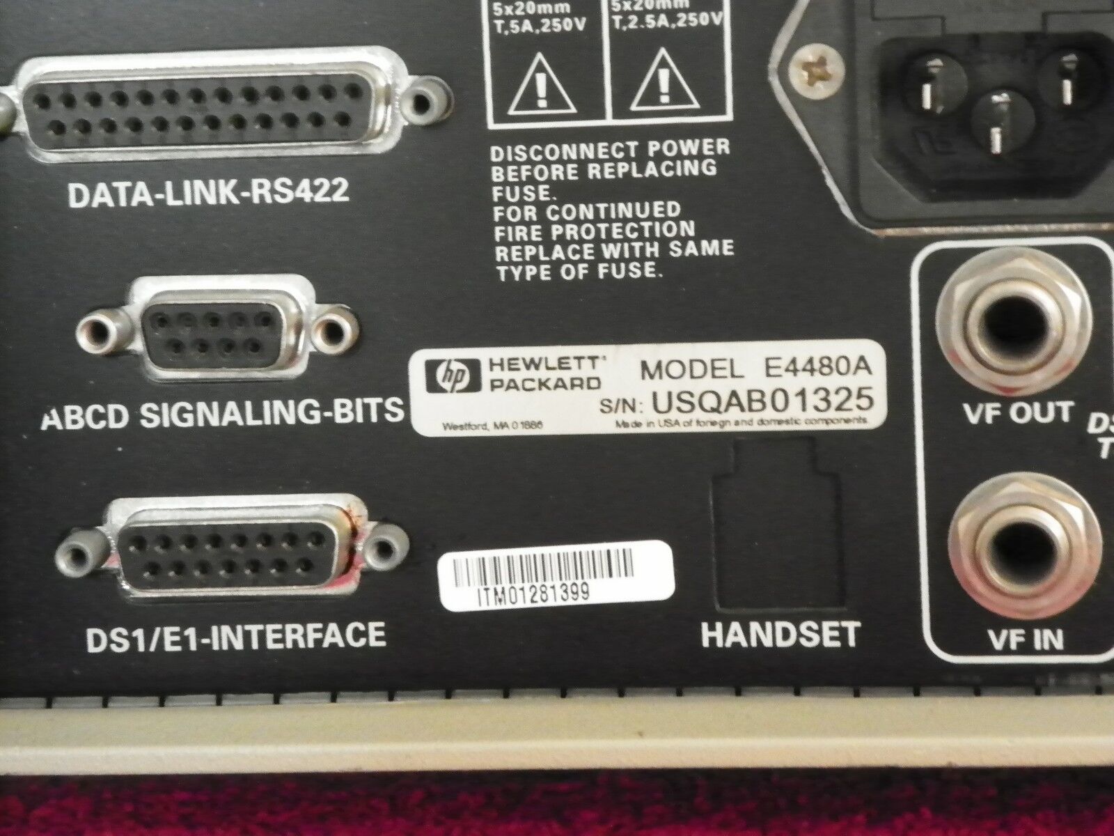 HP CERJAC 156MTS E4480A Sonet Maintenance Test Set HP CERJAC 156MTS E4480A Sonet Maintenance Test Set